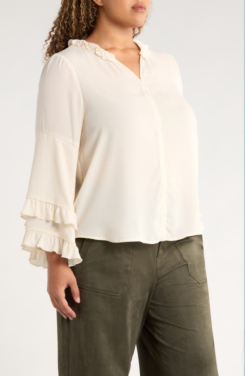 Wit & Wisdom Ruffle Top In Multi