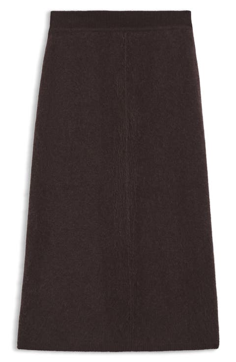 Faeloria Wool & Cashmere Midi Skirt