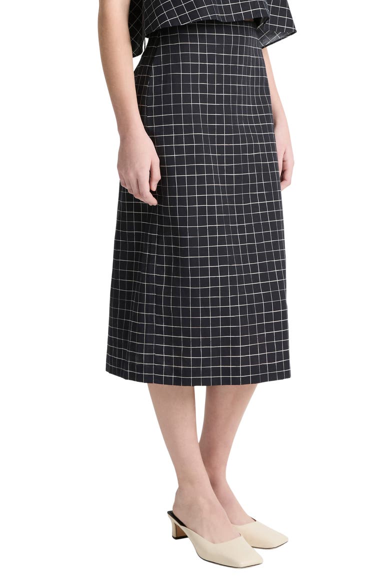 Trellis Plaid Pencil Skirt, Alternate, color, BLACK/ CREAM