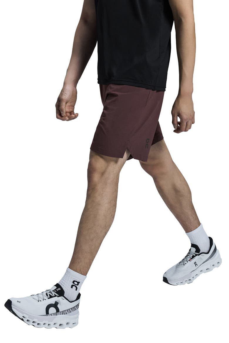 Focus Athletic Shorts, Alternate, color, MULBERRY