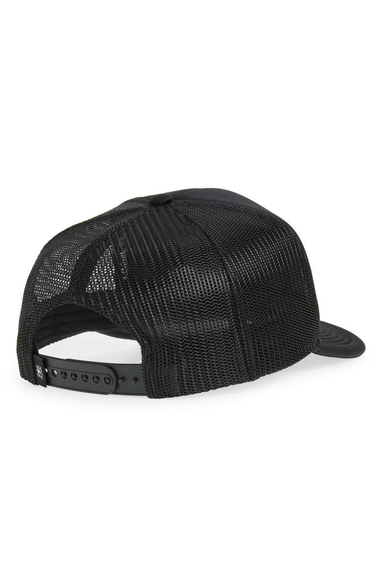 Local Beach Good Times Patch Trucker Hat, Alternate, color, Black