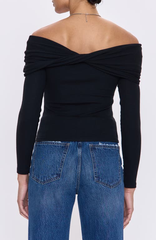 Pistola Lyra Off The Shoulder Knit Top In Black