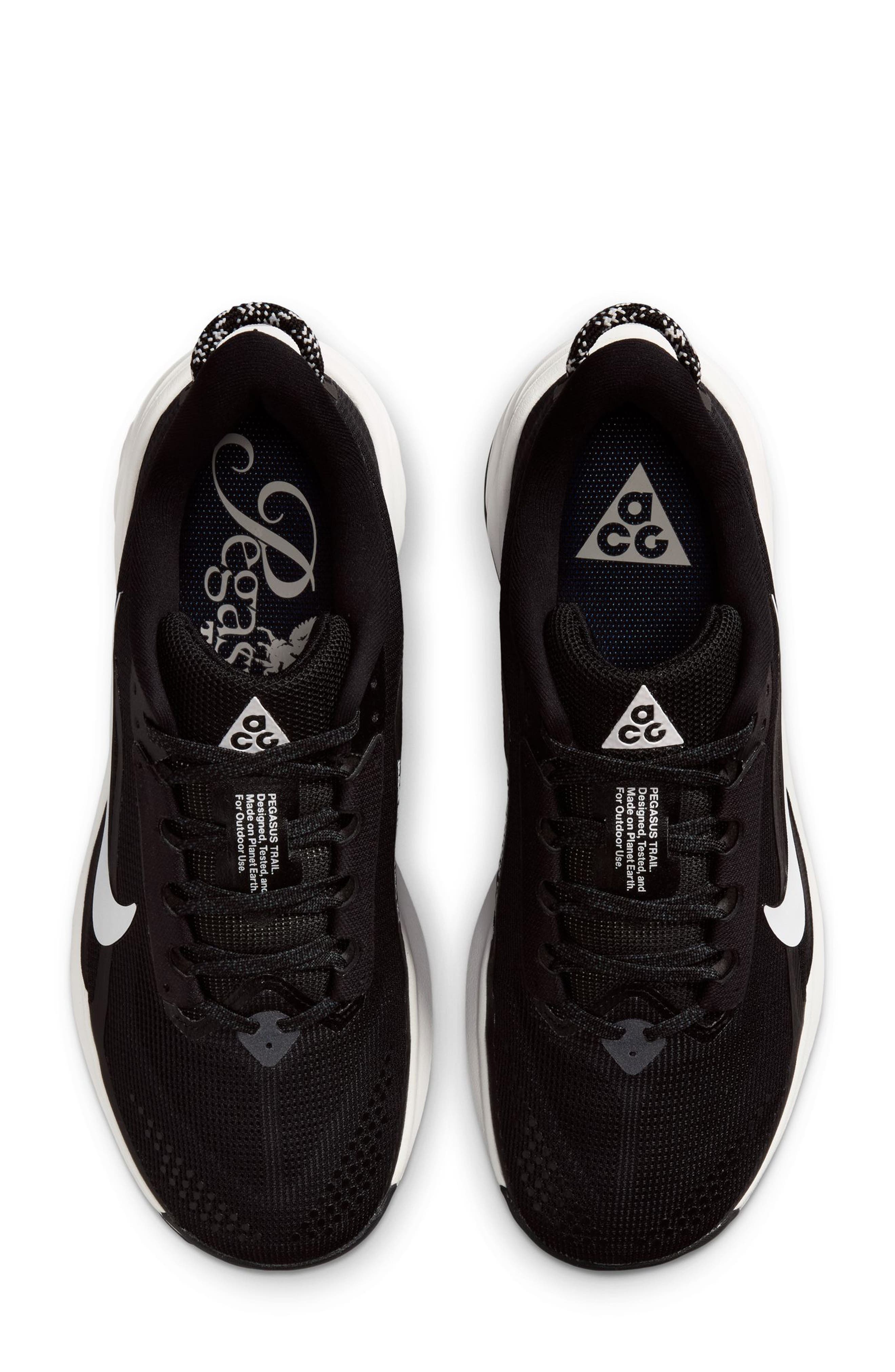 ACG Pegasus Trail Trail Running Shoe, Alternate, color, BLACK/ WHITE-ANTHRACITE