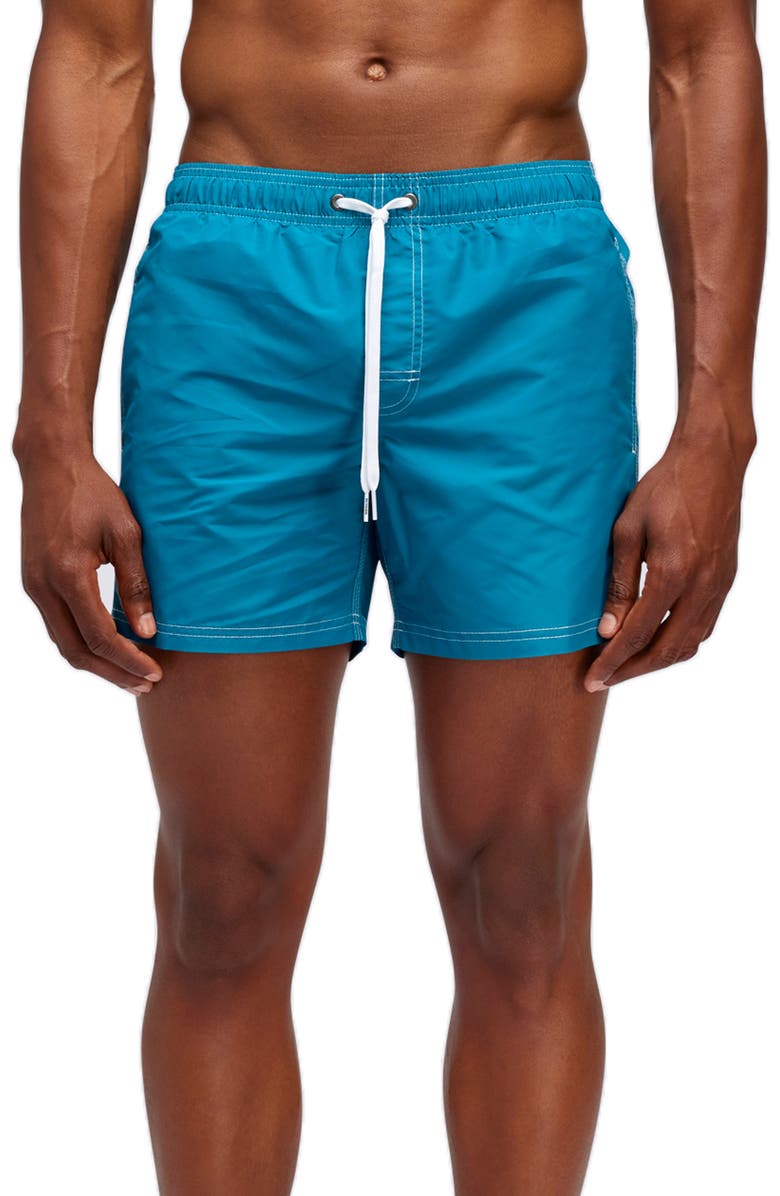 Sundek Stripe Board Shorts, Alternate, color, Teal