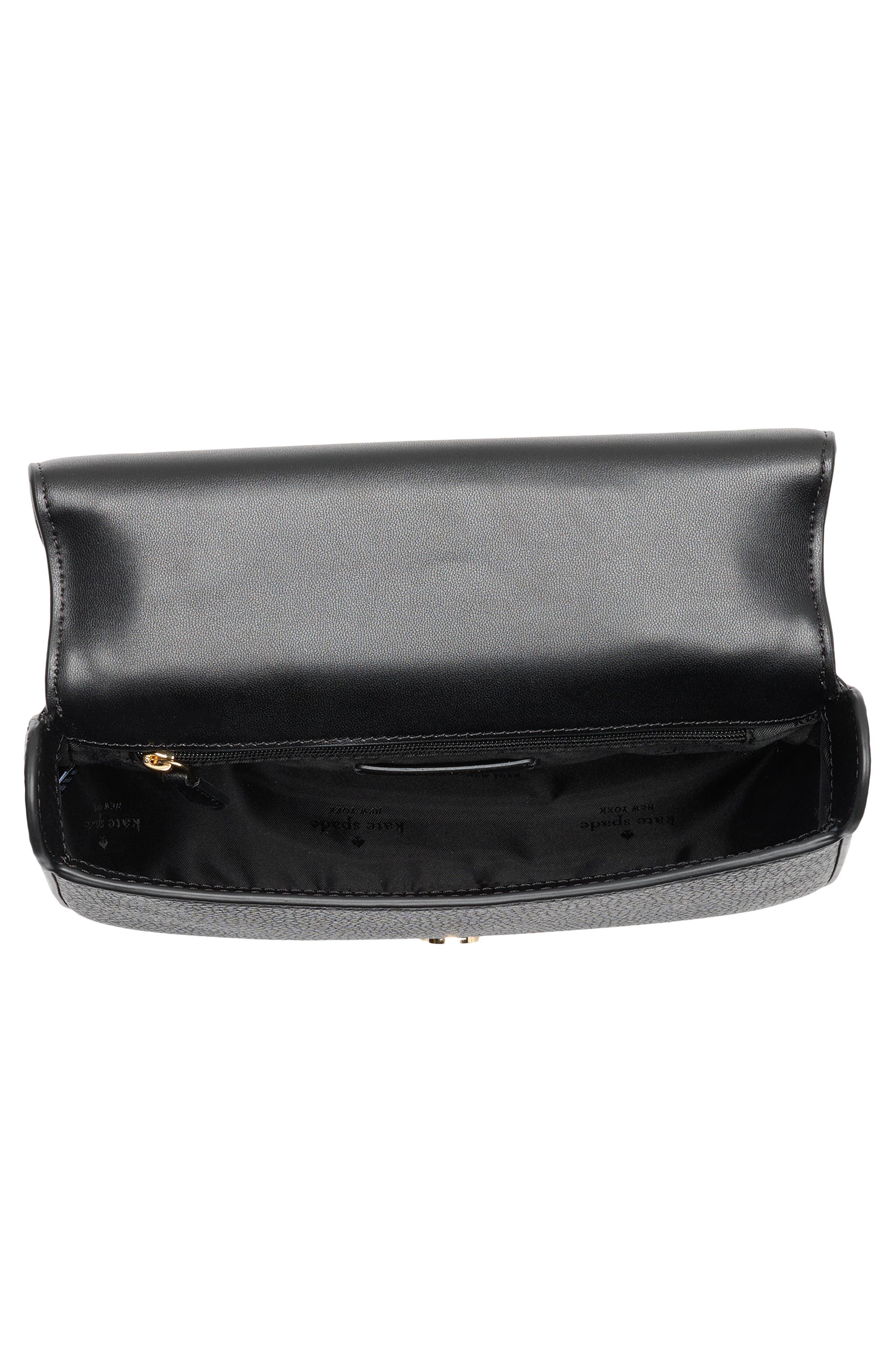 Kate Spade New York kyla pebbled leather top handle bag, Alternate, color, Black