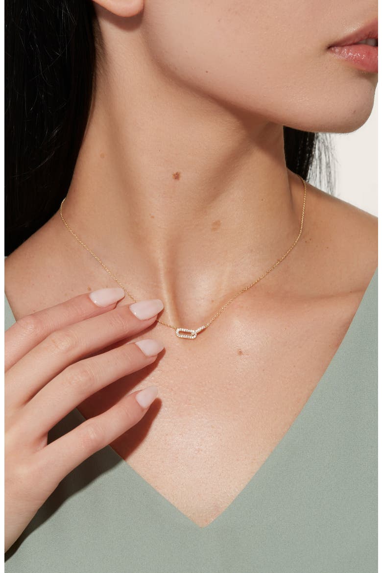 Loree Pendant Necklace, Alternate, color, YELLOW GOLD / CLEAR