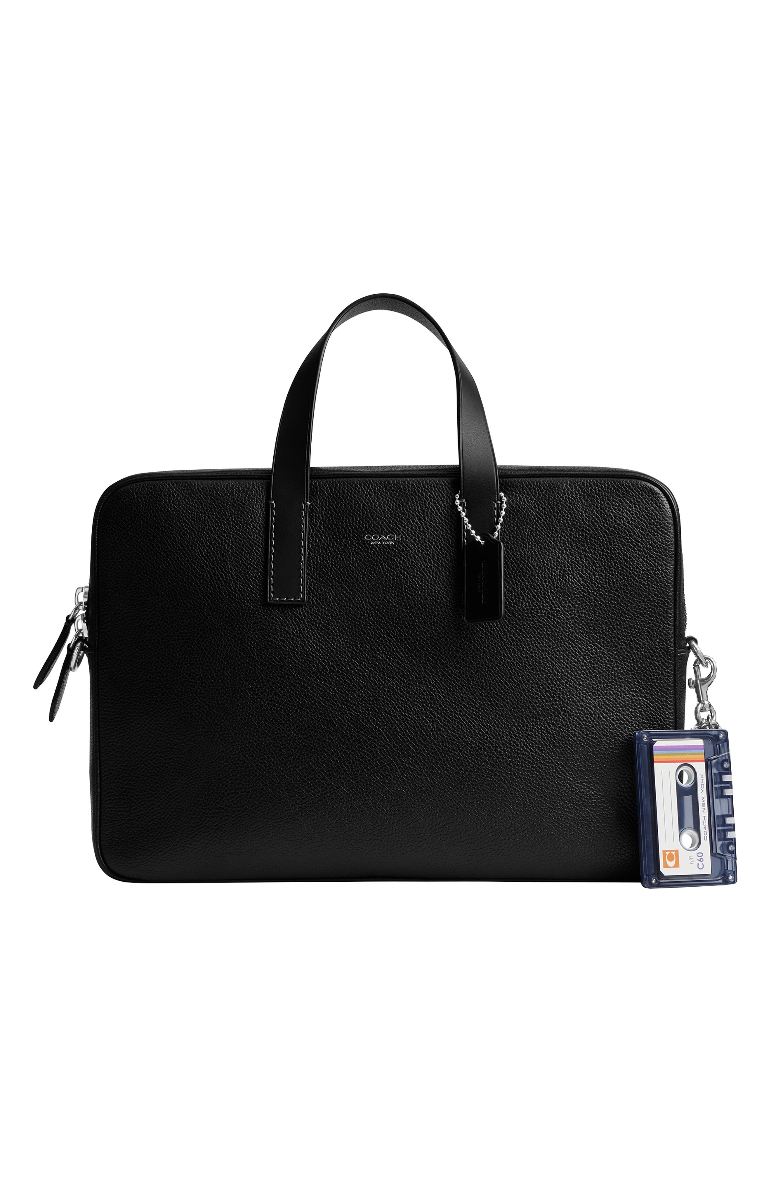 COACH Cassette Bag Charm, Alternate, color, Black Multi.