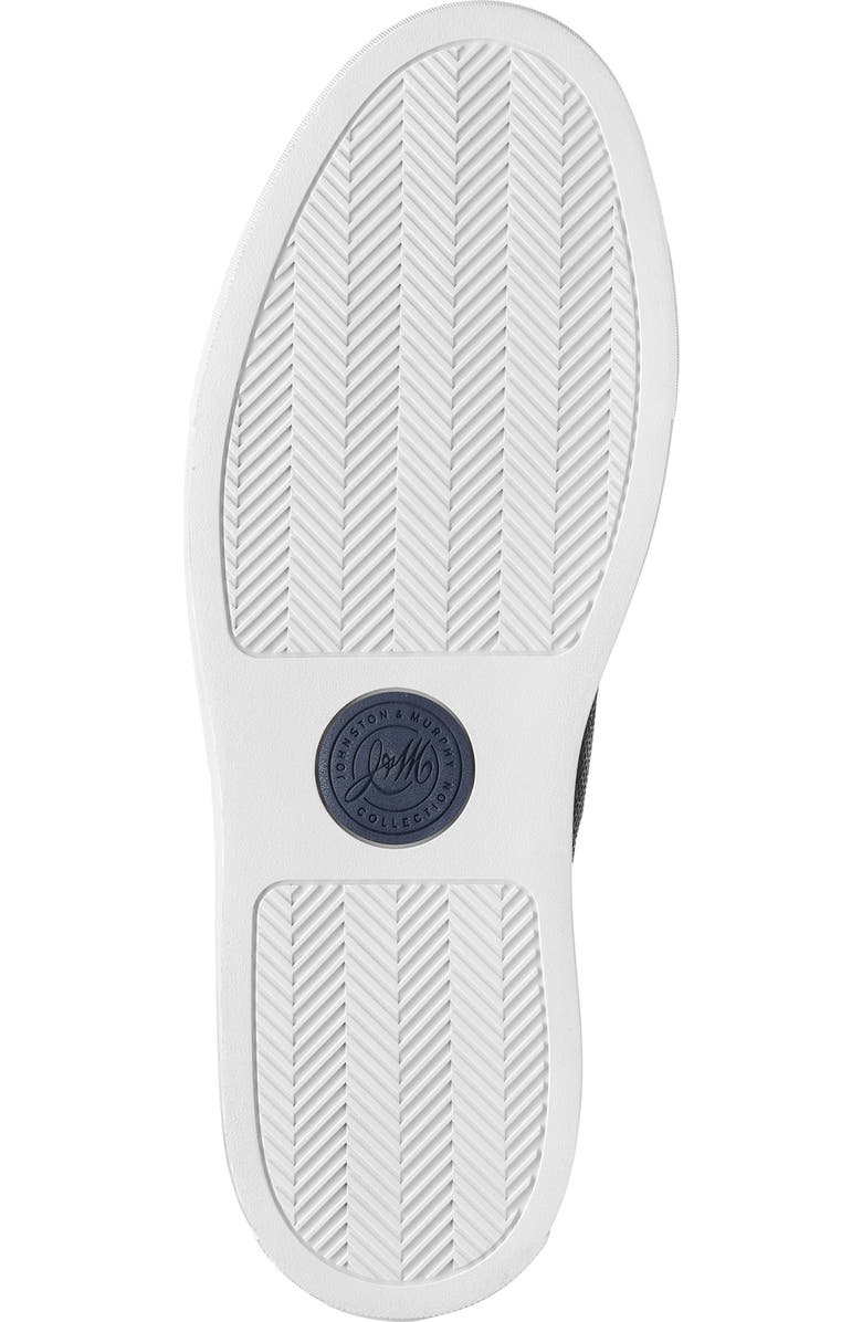 Johnston & Murphy Luther Perforated Leather Low Top Sneaker, Alternate, color, Black Italian Full Grain