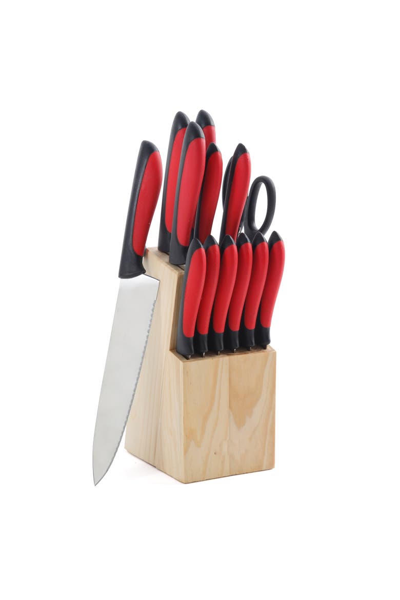 14 Piece Cutlery Set, Main, color, Red