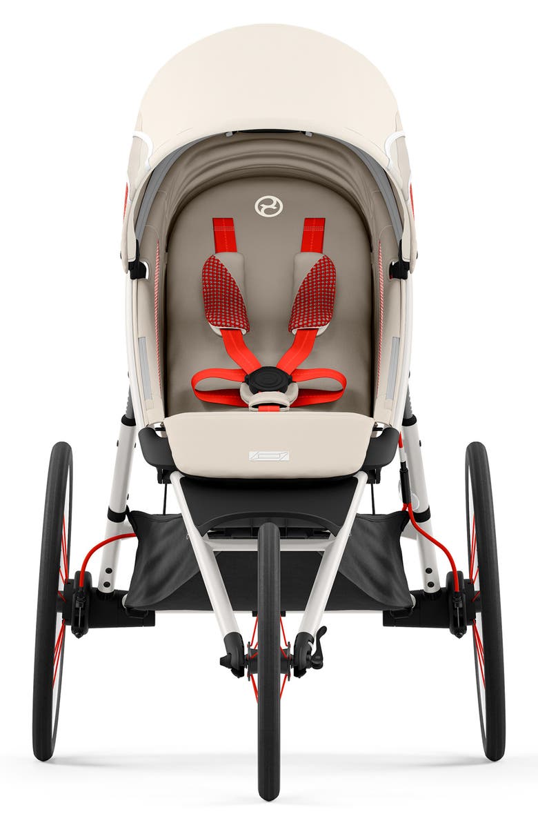 CYBEX AVI Jogging Stroller, Alternate, color, Cream/ Orange/ Bleached Sand