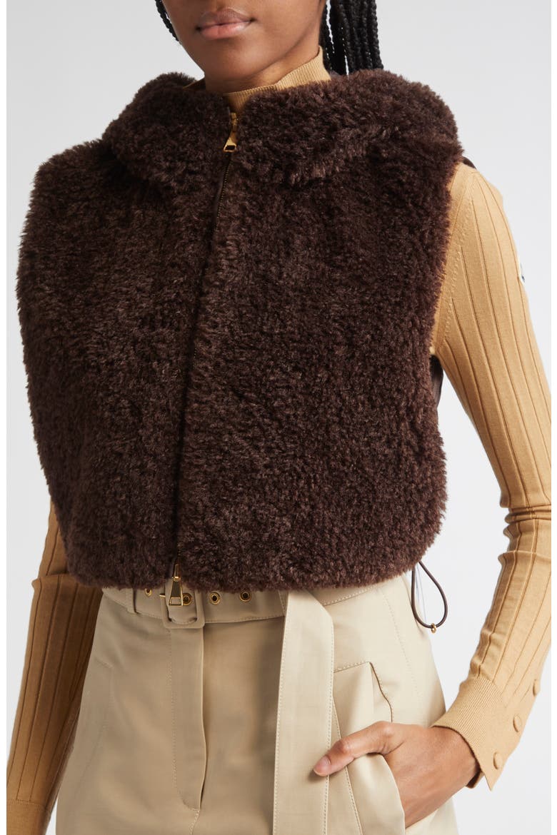 Teddy Fleece & Quilted Down Vest, Alternate, color, RAISIN