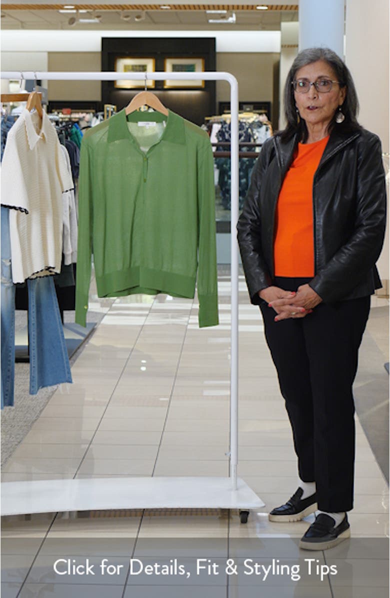 The Collared Cotton Blend Cardigan, sales video thumbnail