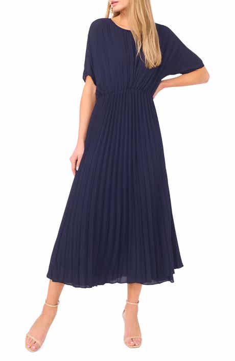 Pleated Midi Dress