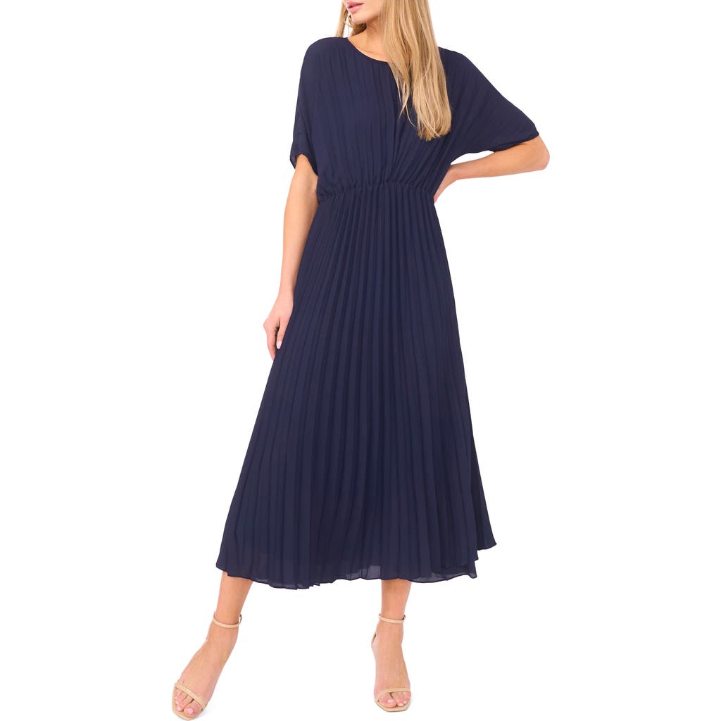 Halogenr Halogen(r) Pleated Midi Dress In Blue