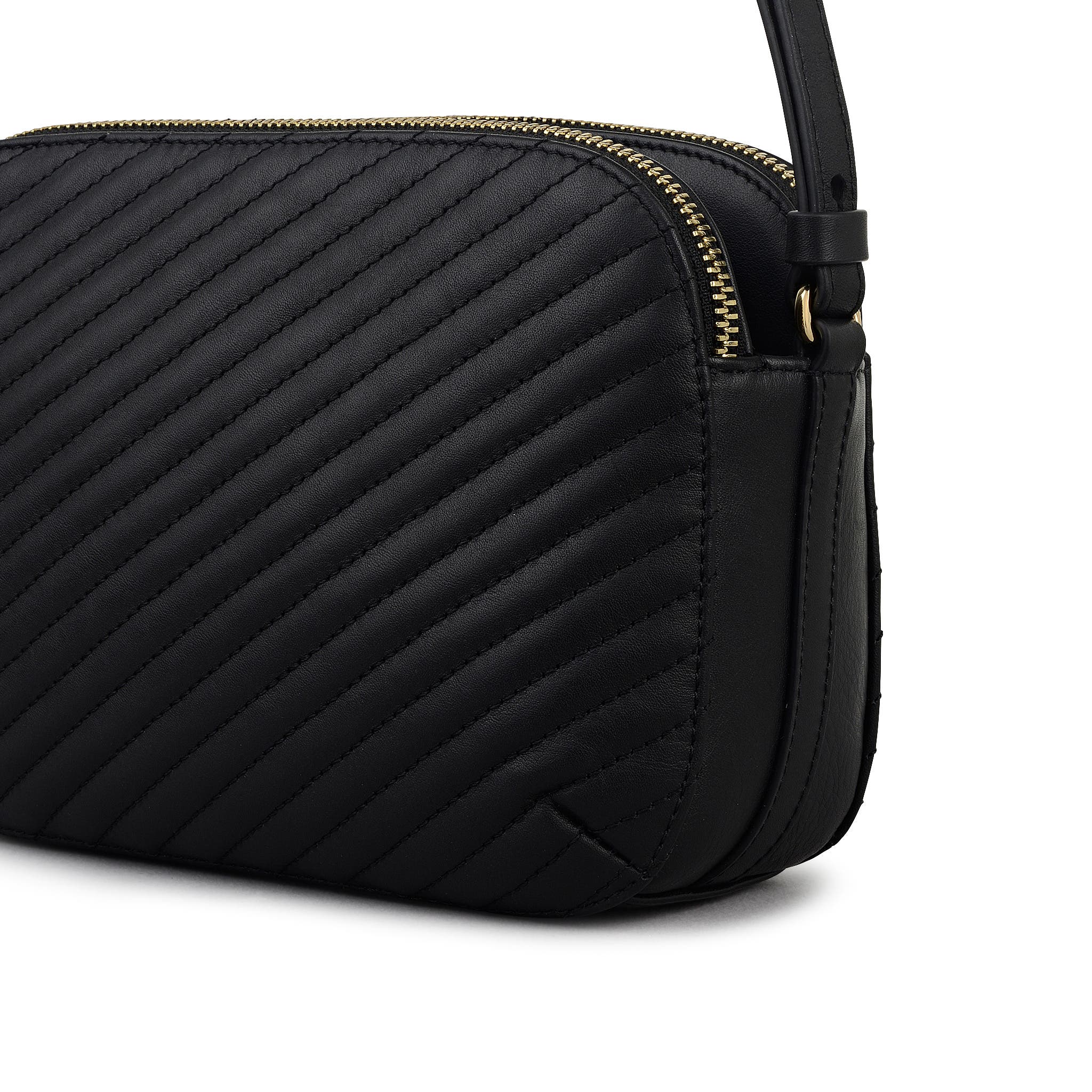 Radley Dukes Place - Diagonal Quilt Medium Ziptop Crossbody Bag, Alternate, color, Black