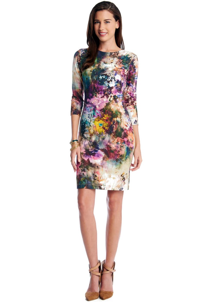 'Avant Garden' Print Sheath Dress, Main, color, PRINT