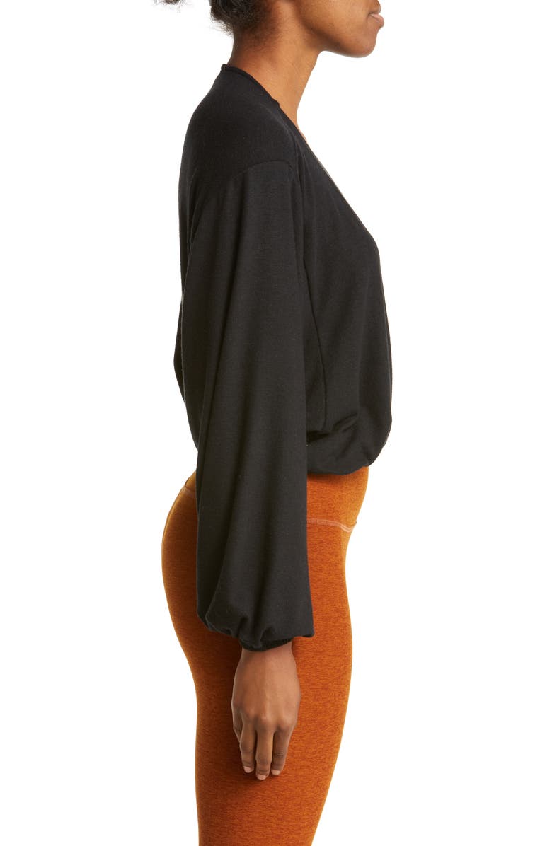 Beyond Yoga Wrapped Up Pullover, Alternate, color, Black