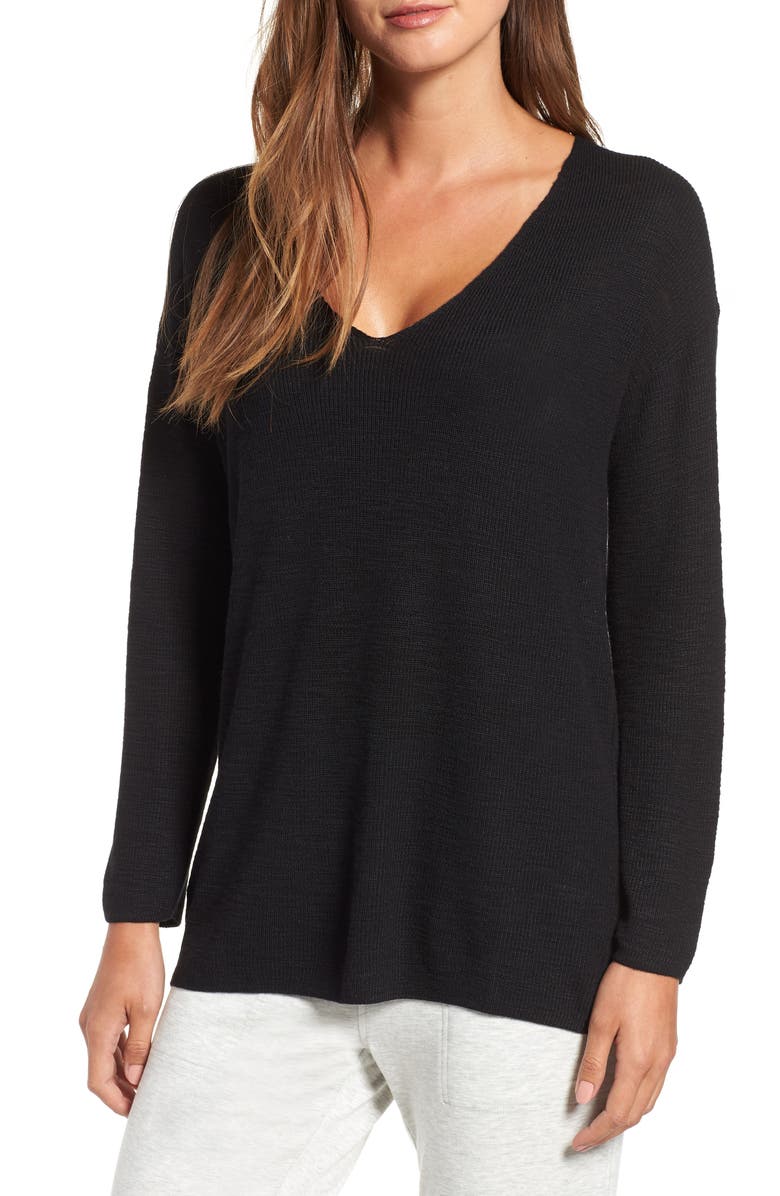 Lou & Grey V-Neck Tunic Sweater, Main, color, 