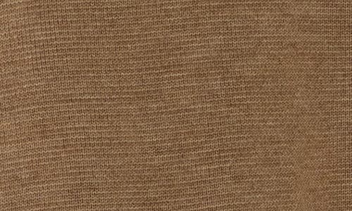 Bruno Magli Tipped Merino Wool Crop Cardigan In Brown