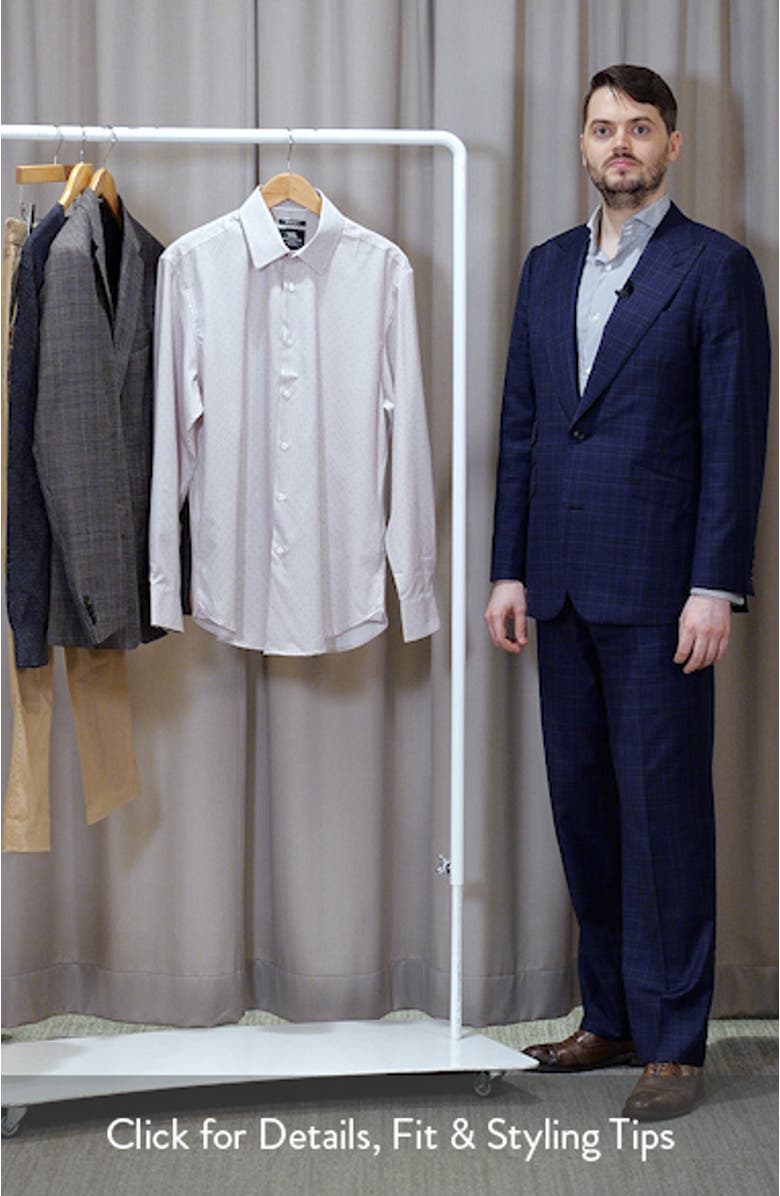 Regular Fit Stripe Dot Performance Dress Shirt, sales video thumbnail