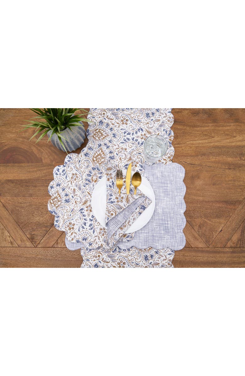 C&F Home Selma Round Placemats, Set of 6, 17", Alternate, color, Yellow