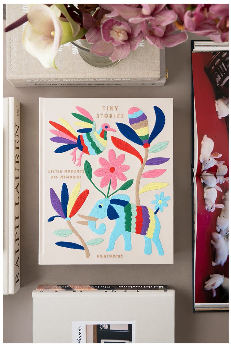 Tiny Stories Embroidered Photo Album, Alternate, color, BEIGE MULTI