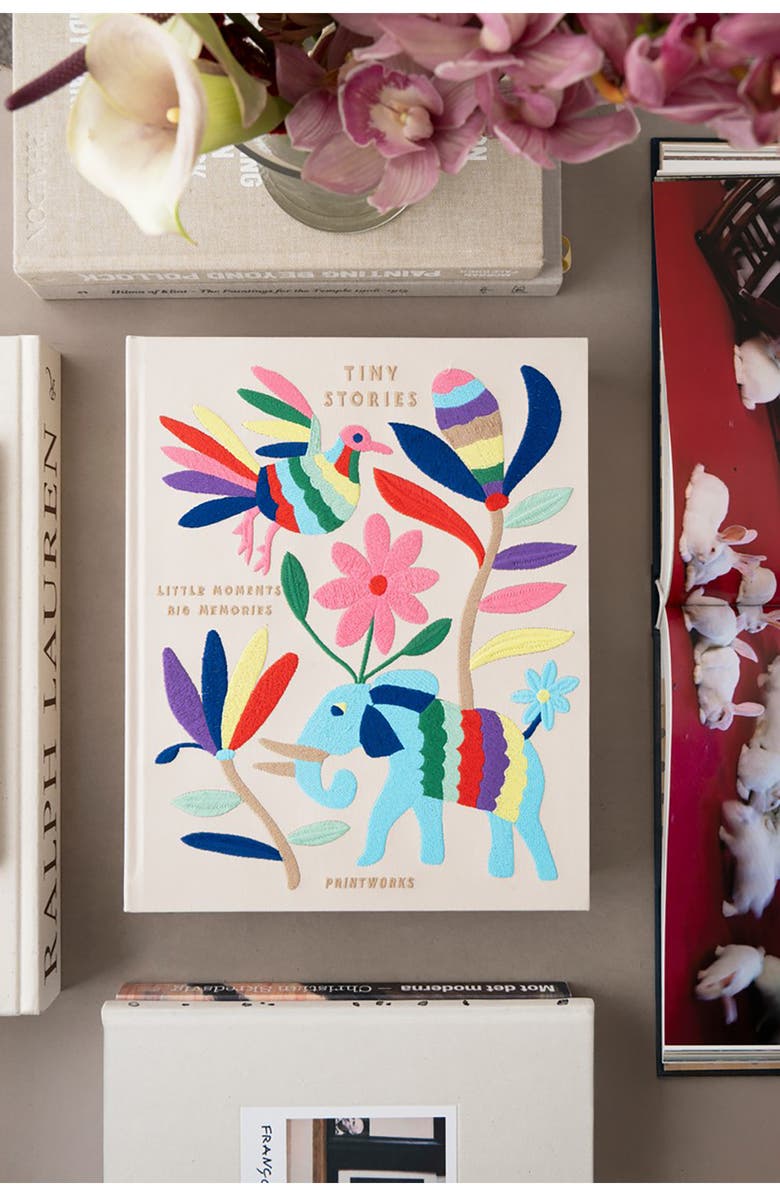 PRINTWORKS Tiny Stories Embroidered Photo Album, Alternate, color, Beige Multi