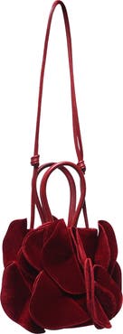 FARM Rio Velvet Flower Leather Handbag