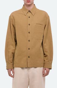Helmut Lang Sailor Cotton & Linen Button-Up Overshirt