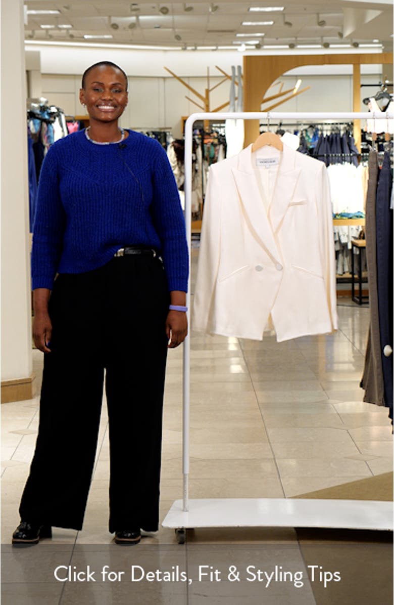 Rickie Crepe Back Satin Dickey Jacket, sales video thumbnail