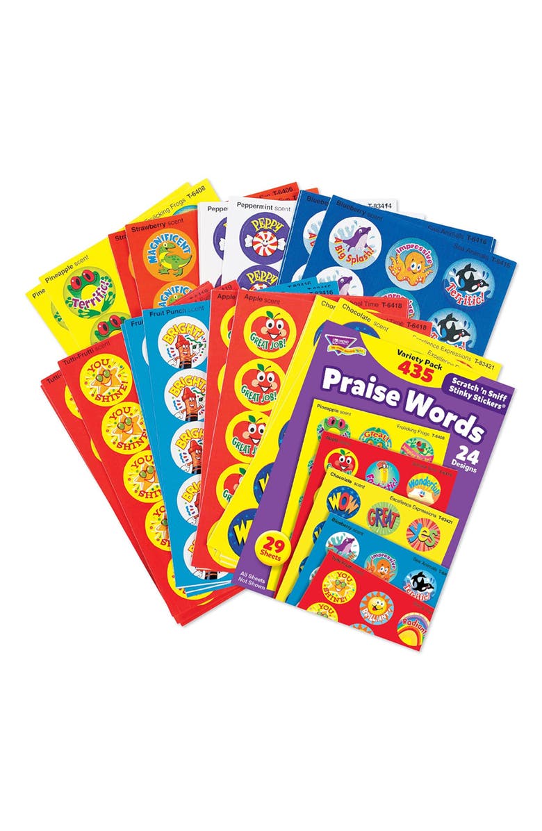 TREND Enterprises Praise Words Stinky Stickers Variety Pack  435 ct, Alternate, color, Multicolored