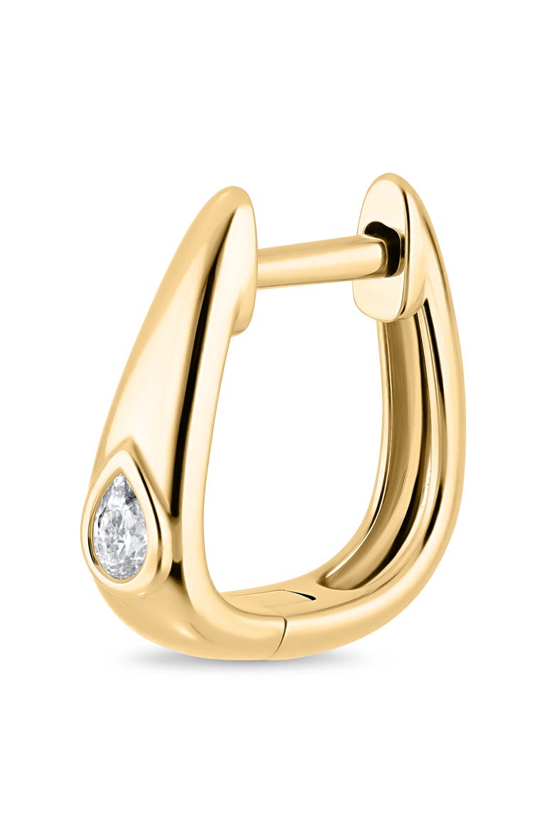 18K Gold Monaco 12mm Diamond Huggie Earrings, Alternate, color, 18K YELLOW GOLD