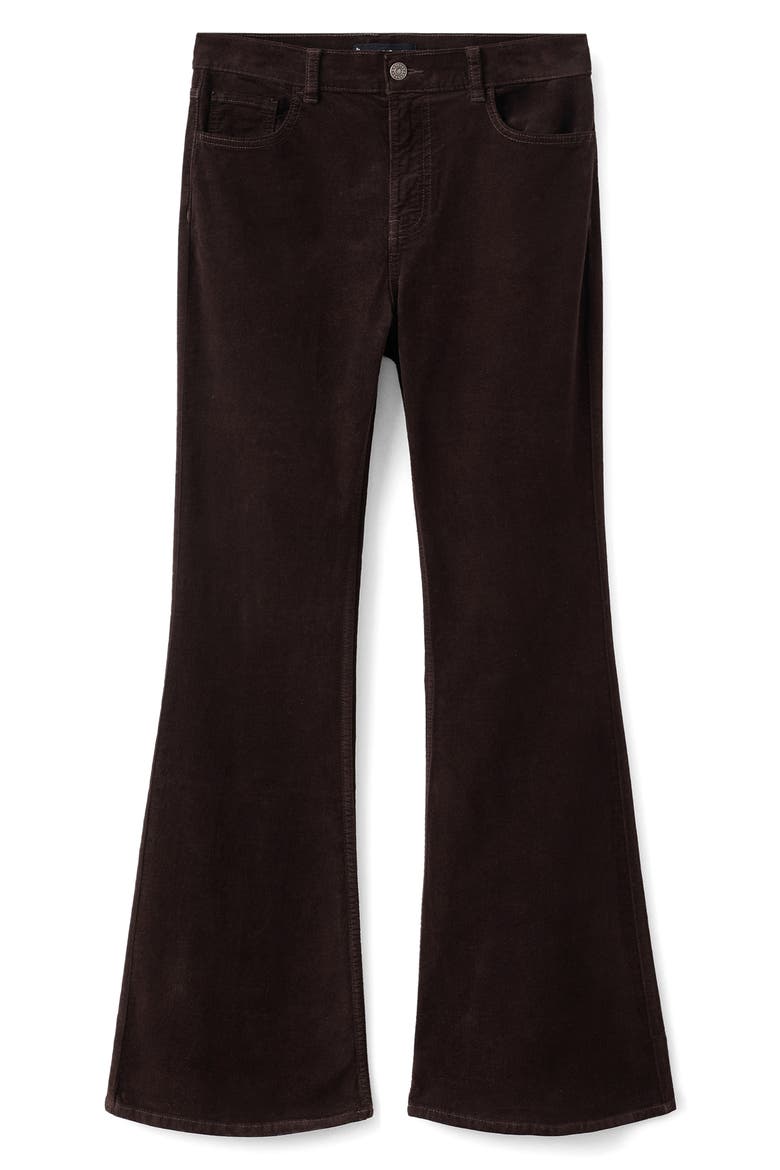 Flare Velvet Jeans, Alternate, color, CHOCOLATE