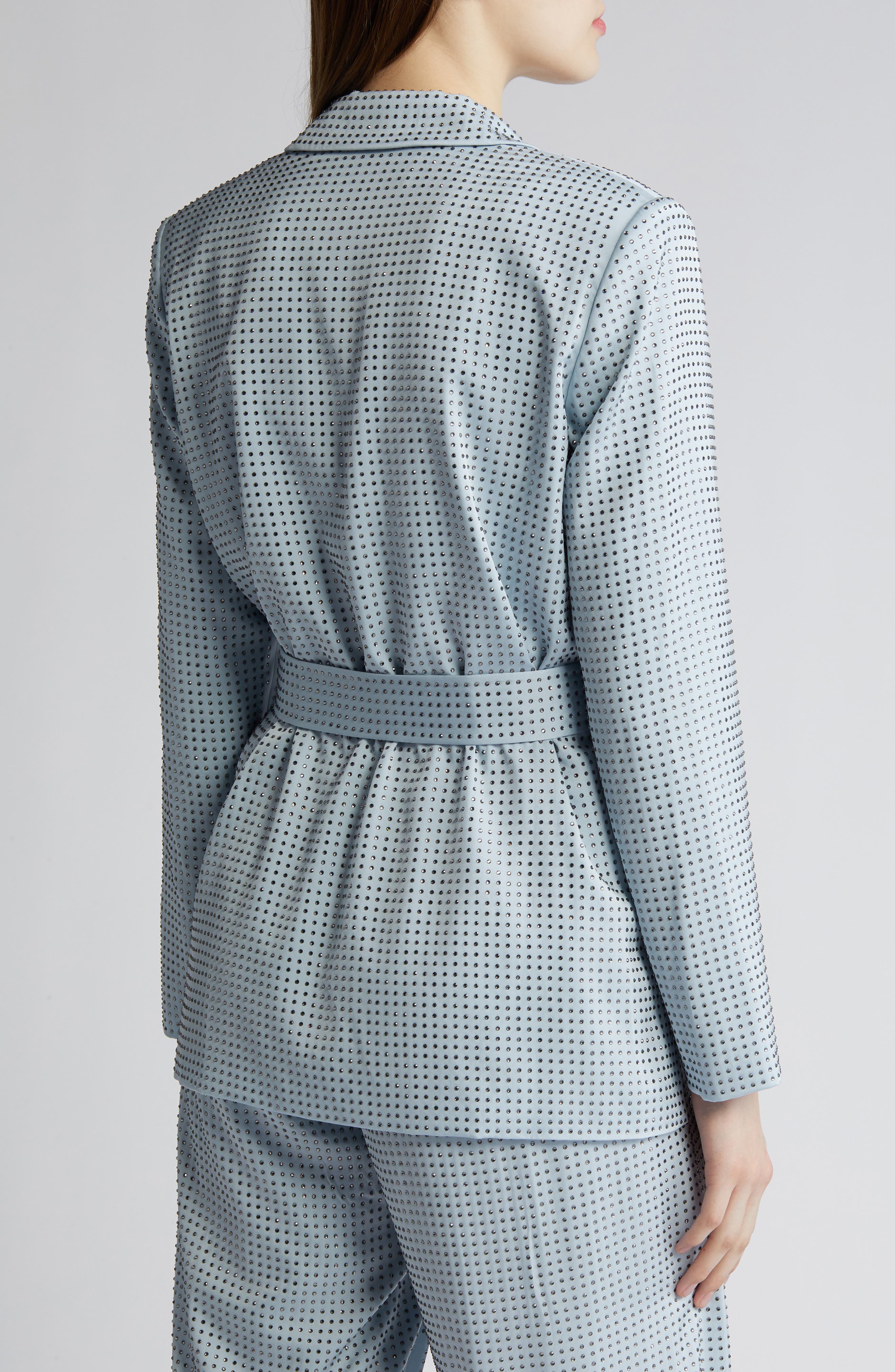 Brett Rhinestone Embellished Silk Wrap Jacket - image 2