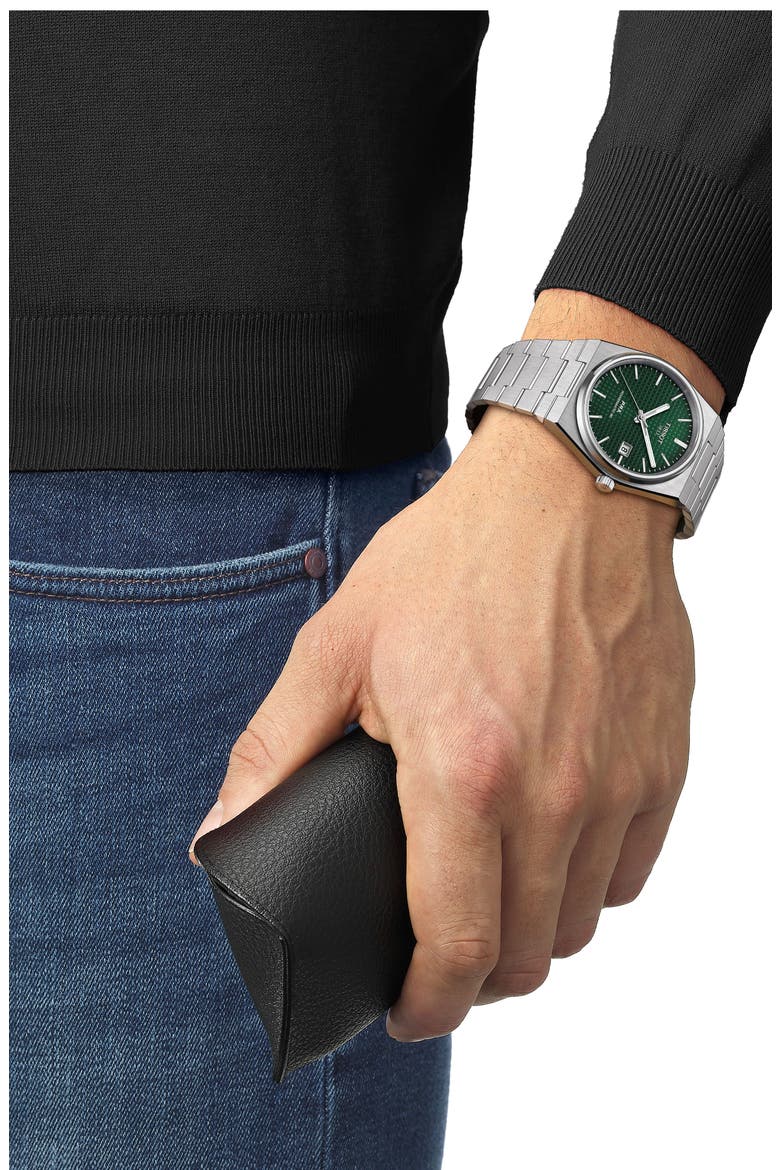 PRX Auto Powermatic 80 Bracelet Watch, 40mm, Alternate, color, GREEN