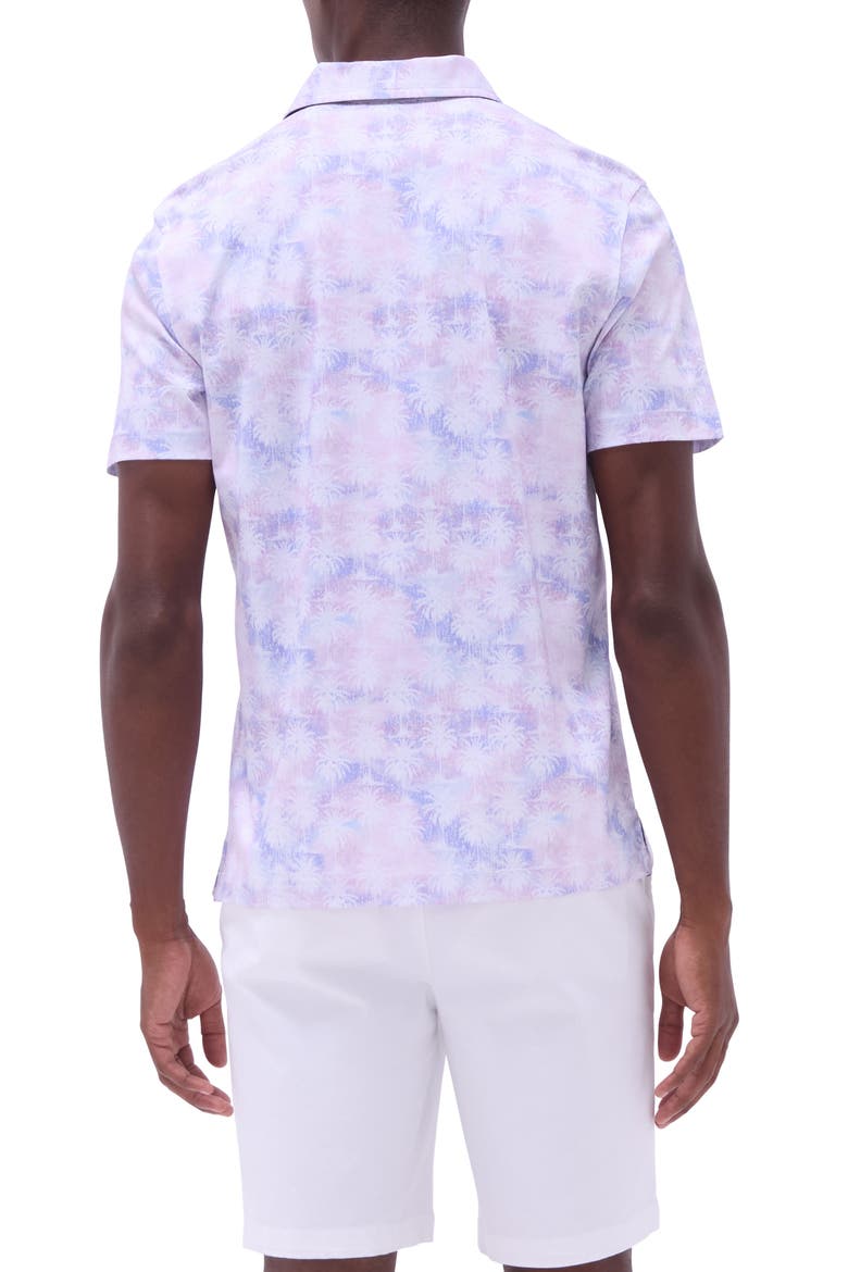 Hendrix Digital Palm Print Pima Cotton Polo, Alternate, color, PINK