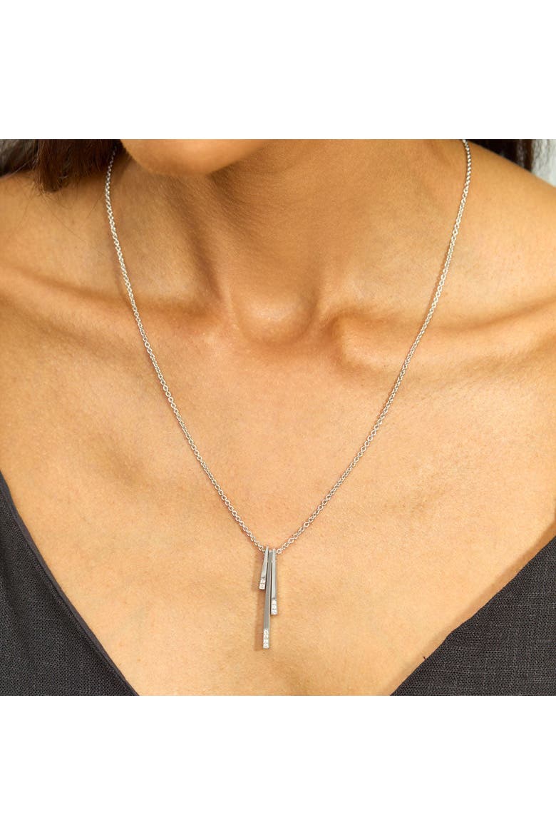 Melody Key Pendant, Alternate, color, Sterling Silver