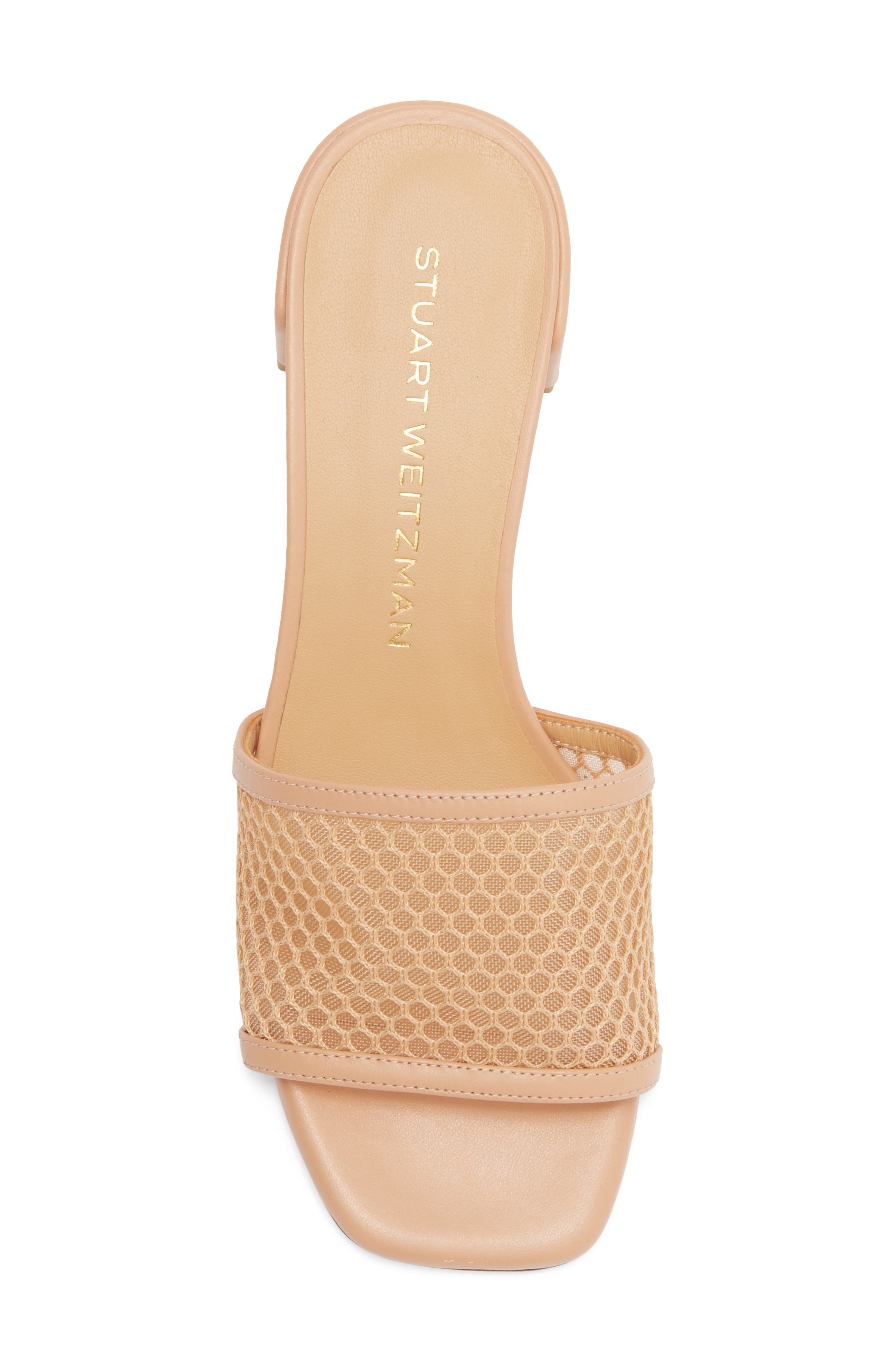Stuart Weitzman Cayman 35 Block Slide Sandal, Alternate, color, Ginger