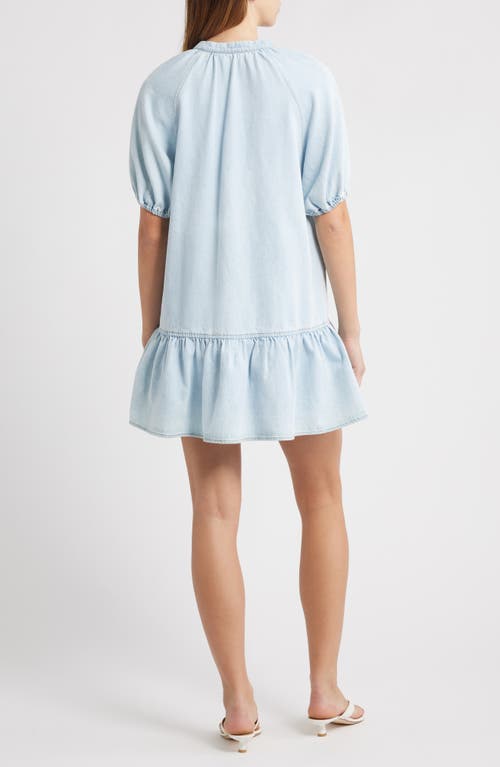 Wayf Joan Denim Minidress In Blue