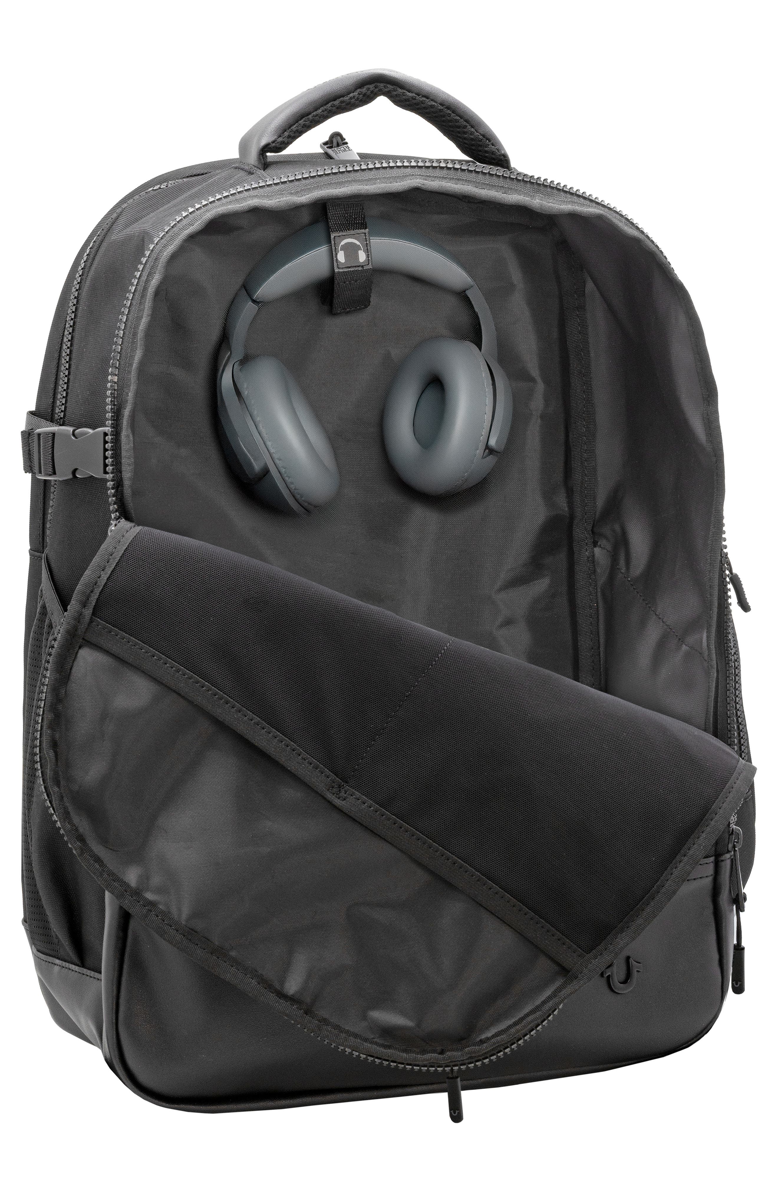 True Religion Hemi Canvas Backpack, Alternate, color, Black