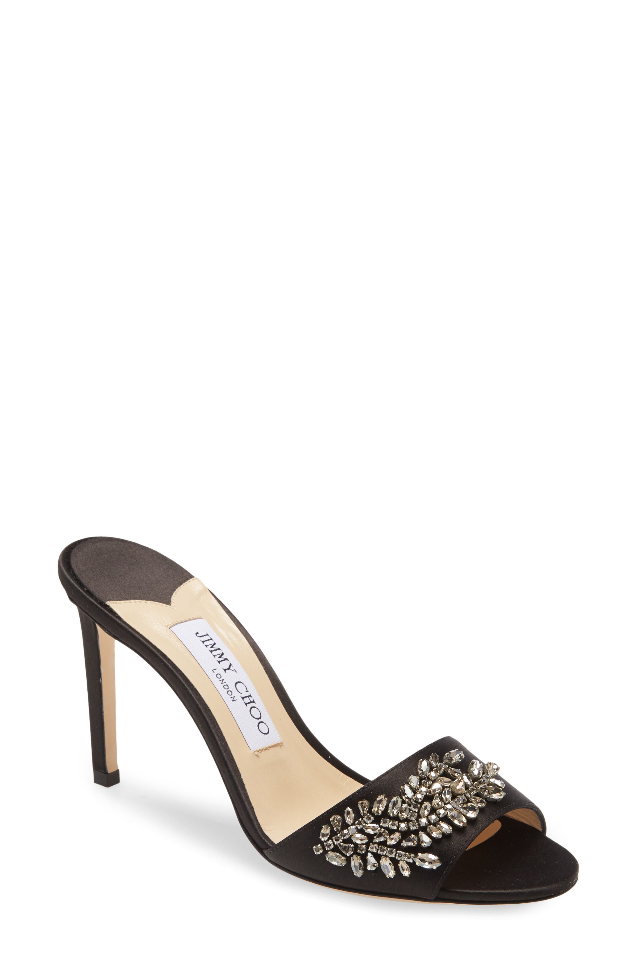 Jimmy Choo Stacey Crystal Embellished Slide Sandal, Main, color, 