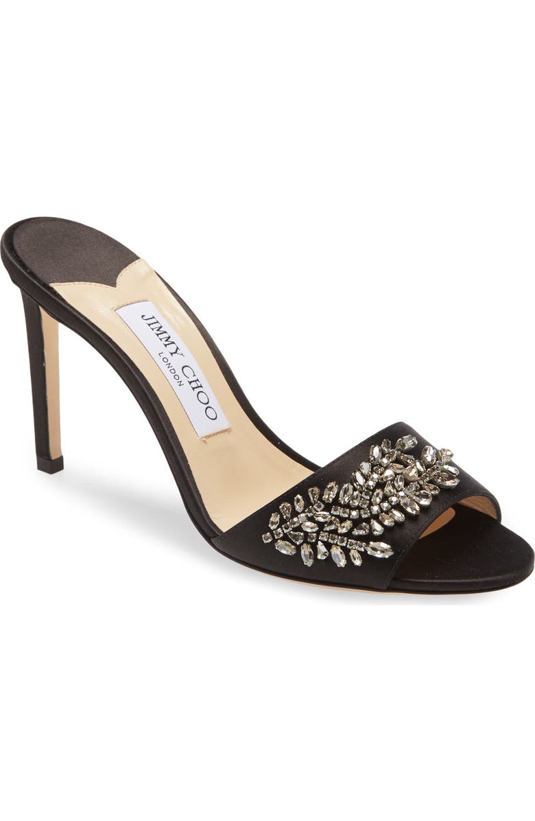 Jimmy Choo Stacey Crystal Embellished Slide Sandal, Main, color,