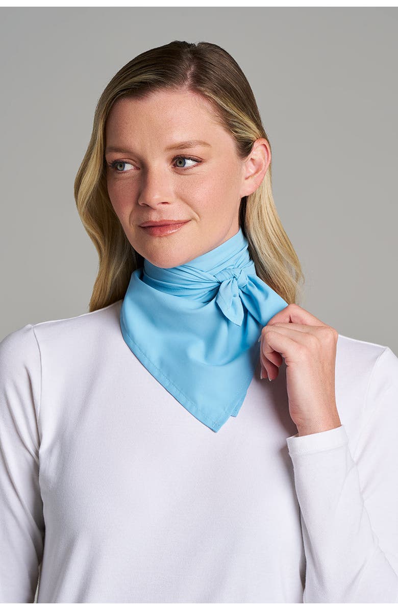 Coolibar Lightweight Sun Bandana - UPF 50+ Sun Protection - Grassi, Alternate, color, Arctic Blue