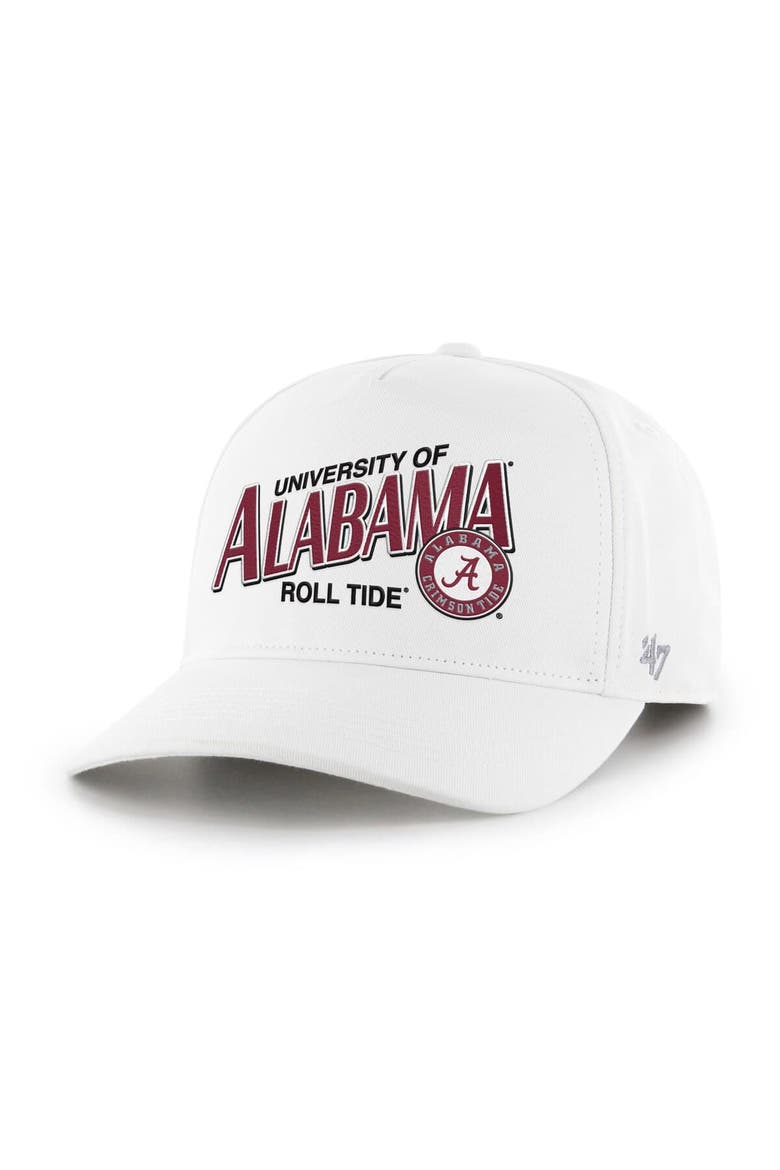 Men's '47  White Alabama Crimson Tide Relaxed Fit Hitch Adjustable Hat, Main, color, White