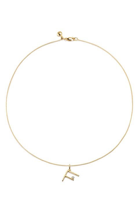 Diamond Initial Pendant Necklace