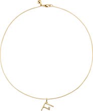 Monica Vinader Diamond Initial Pendant Necklace