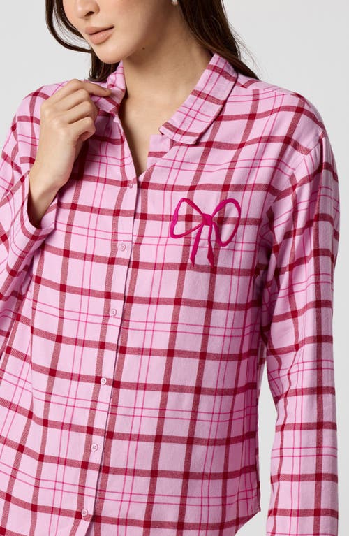 Florence By Mills Flannel Sleep Shirt In Pink