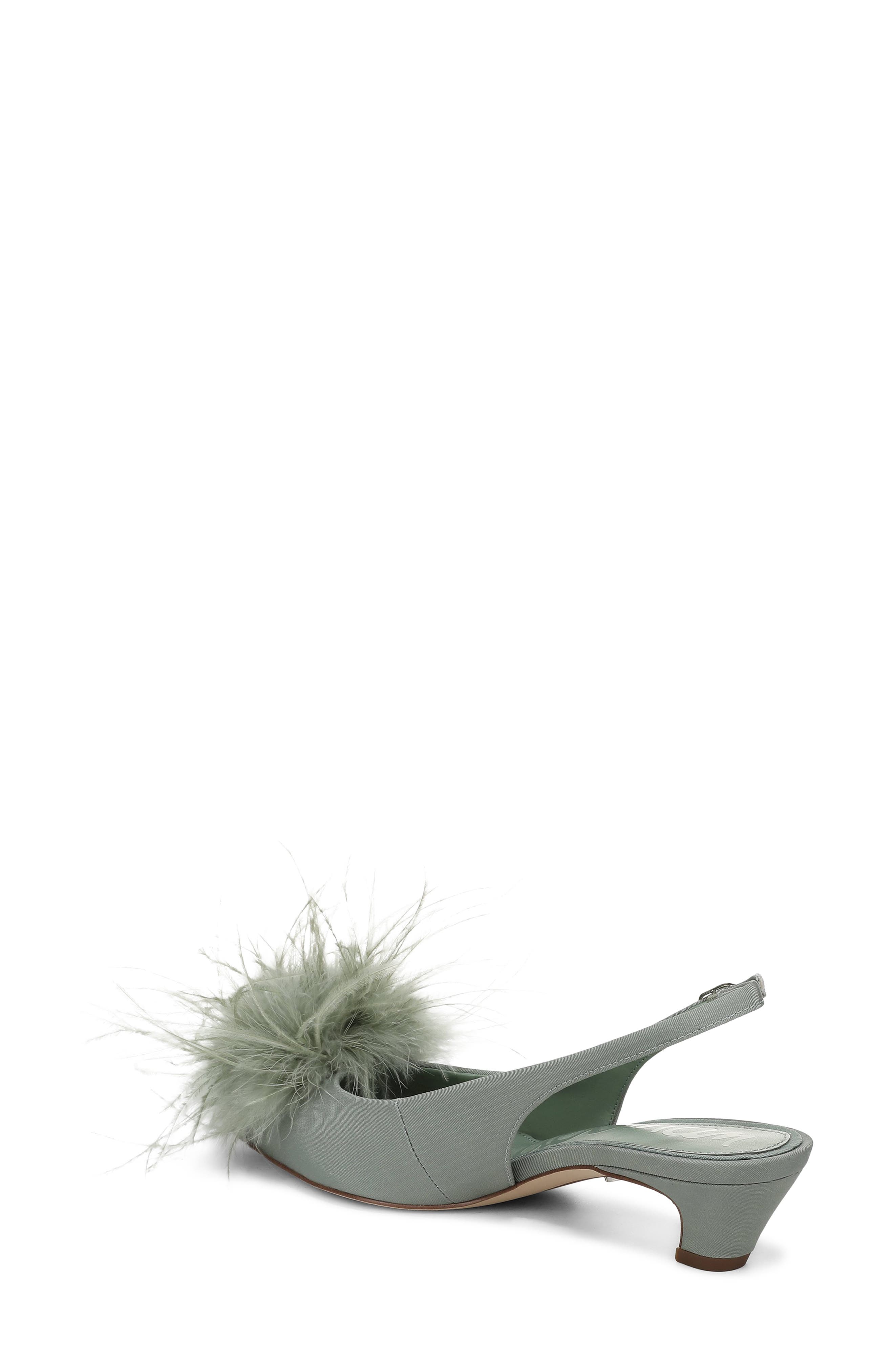 Finchfeather Slingback Pointed Toe Pump, Alternate, color, SAGE SKY