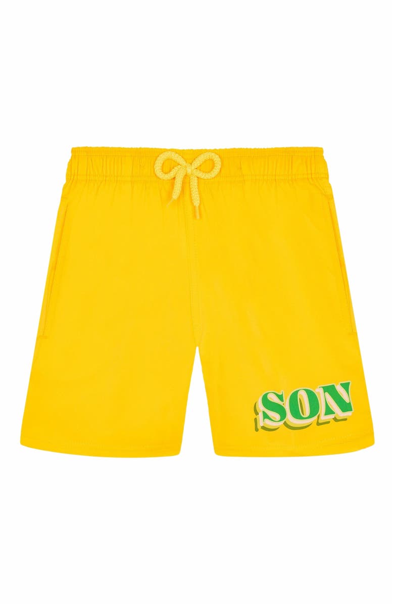 Vilebrequin Kids' Stretch Swim trunks Dad and Son, Main, color, Soleil