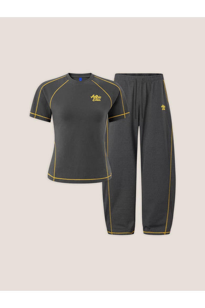 Cloud Slim Sweat Set, Alternate, color, Charcoal Grey